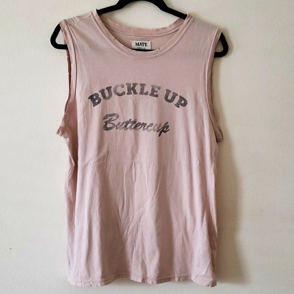 Mate the Label Distressed Muscle Tee
